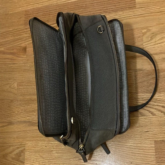 Kate Spade Leather-Suede Gray Handbag - Picture 9 of 16